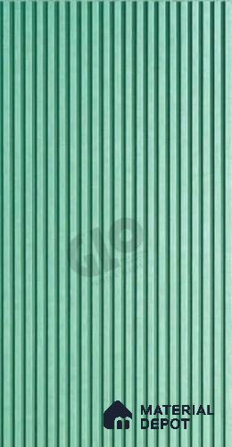 Green Plain Colour Louver PN 04199 B 8 ft x 4 ft HDHMR Panel - 12 mm | Suitable for Feature Wall, TV Unit & Living Room | Width is Subjected to 5% Variation