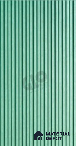 Green Plain Colour Louver PN 02551 8 ft x 4 ft MDF Panel - 17 mm | Suitable for Feature Wall, TV Unit & Living Room | Width is Subjected to 5% Variation