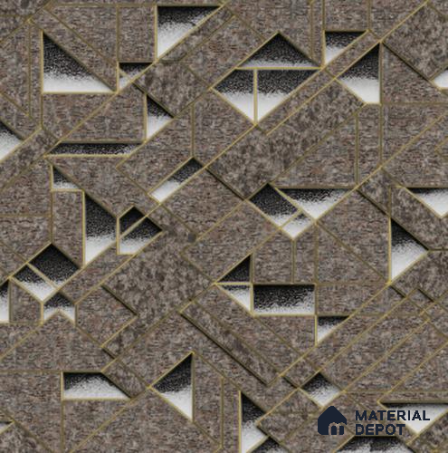 210505 | 10 Meter x 21 Inches Geometric Look Wallpaper - 57.37 Sq. Ft. | Minimum 15% wastage during installation