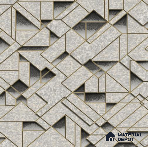 210507 | 10 Meter x 21 Inches Geometric Look Wallpaper - 57.37 Sq. Ft. | Minimum 15% wastage during installation
