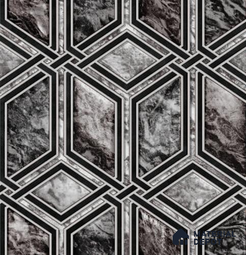 210522 | 10 Meter x 21 Inches Geometric Look Wallpaper - 57.37 Sq. Ft. | Minimum 15% wastage during installation