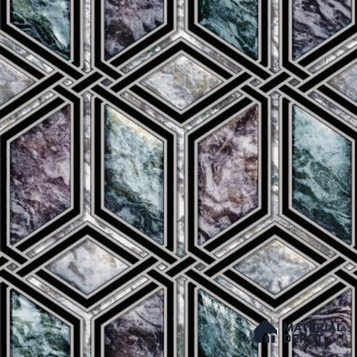210523 | 10 Meter x 21 Inches Geometric Look Wallpaper - 57.37 Sq. Ft. | Minimum 15% wastage during installation