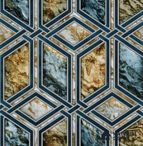 210524 | 10 Meter x 21 Inches Geometric Look Wallpaper - 57.37 Sq. Ft. | Minimum 15% wastage during installation