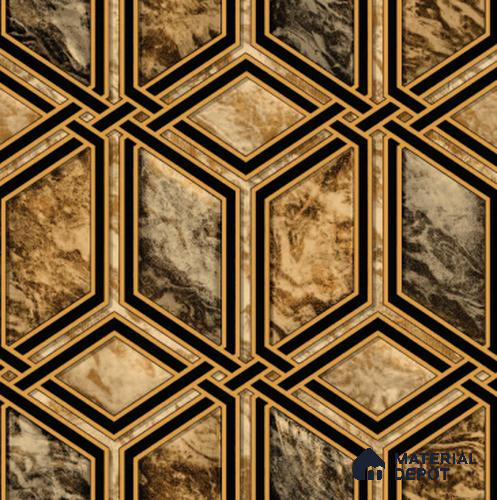 210525 | 10 Meter x 21 Inches Geometric Look Wallpaper - 57.37 Sq. Ft. | Minimum 15% wastage during installation