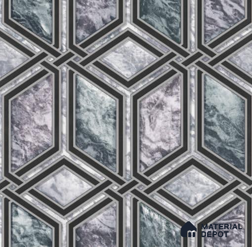 210527 | 10 Meter x 21 Inches Geometric Look Wallpaper - 57.37 Sq. Ft. | Minimum 15% wastage during installation