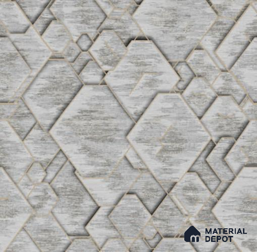 210554 | 10 Meter x 21 Inches Geometric Look Wallpaper - 57.37 Sq. Ft. | Minimum 15% wastage during installation