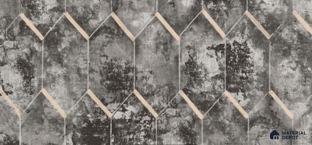 10105 | 10 Meter x 21 Inch Non Woven Geometric Look Wallpaper - 57 Sq. Ft. | Minimum 15% wastage during installation