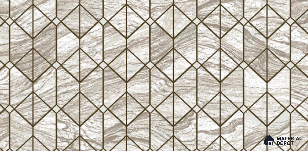 11304 | 10 Meter x 21 Inch Non Woven Geometric Look Wallpaper - 57 Sq. Ft. | Minimum 15% wastage during installation
