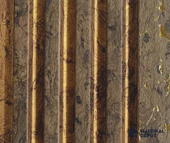 Brown Marble Louver PN 06022 8 ft x 4.9 inch Charcoal Panel - 12 mm | Suitable for Feature Wall, TV Unit & Living Room | Width is Subjected to 5% Variation