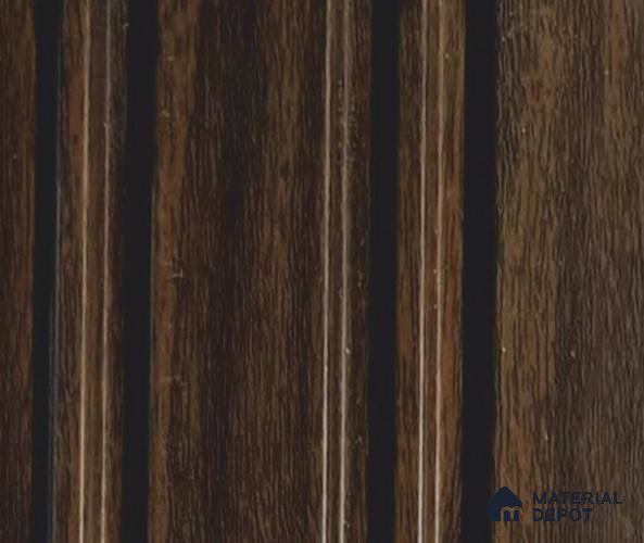 Brown Wooden Louver PN 06029 8 ft x 4.9 inch Charcoal Panel - 12 mm | Suitable for Feature Wall, TV Unit & Living Room | Width is Subjected to 5% Variation