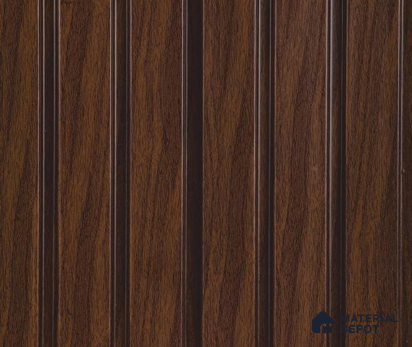 Brown Wooden Louver PN 06036 8 ft x 4.9 inch Charcoal Panel - 12 mm | Suitable for Feature Wall, TV Unit & Living Room | Width is Subjected to 5% Variation