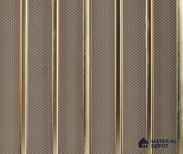 Brown Patterned Louver PN 06062 8 ft x 4.9 inch Charcoal Panel - 12 mm | Suitable for Feature Wall, TV Unit & Living Room | Width is Subjected to 5% Variation
