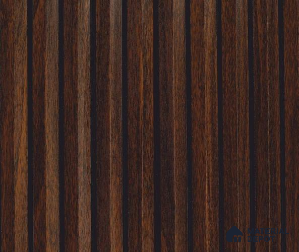 Brown Wooden Louver PN 06041 8 ft x 4.9 inch Charcoal Panel - 12 mm | Suitable for Feature Wall, TV Unit & Living Room | Width is Subjected to 5% Variation