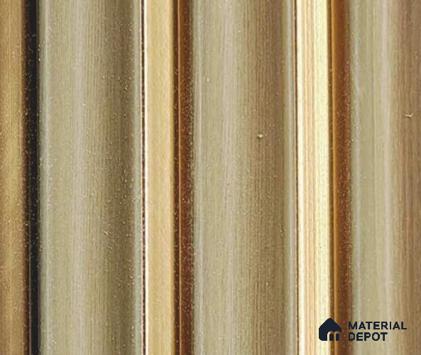 Brown Luxury Louver PN 06067 8 ft x 4.9 inch Charcoal Panel - 12 mm | Suitable for Feature Wall, TV Unit & Living Room | Width is Subjected to 5% Variation