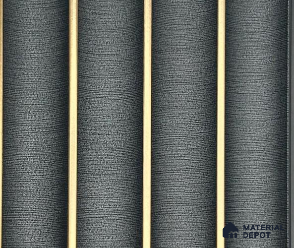 Grey Stone Louver PN 06024 8 ft x 4.9 inch Charcoal Panel - 12 mm | Suitable for Feature Wall, TV Unit & Living Room | Width is Subjected to 5% Variation