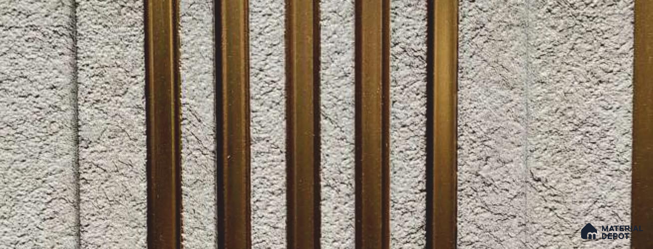 Grey Stone Louver PN 05956 8 ft x 7.9 inch Charcoal Panel - 12 mm | Suitable for Feature Wall, TV Unit & Living Room | Width is Subjected to 5% Variation