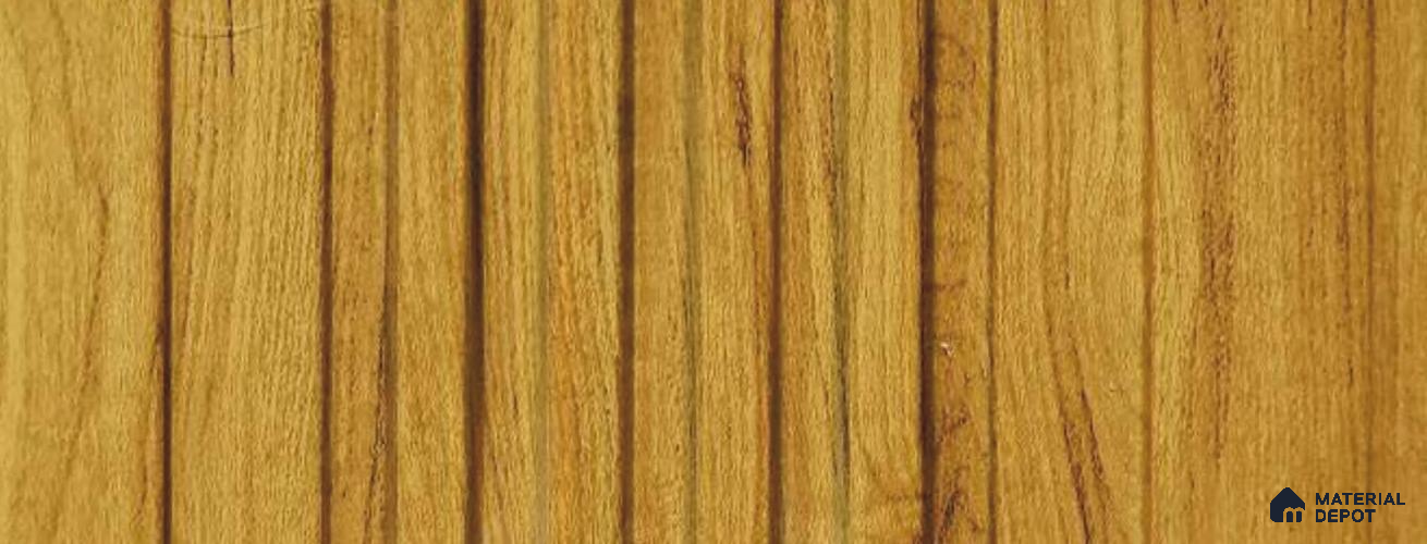 Brown Wooden Louver PN 05946 8 ft x 7.9 inch Charcoal Panel - 12 mm | Suitable for Feature Wall, TV Unit & Living Room | Width is Subjected to 5% Variation