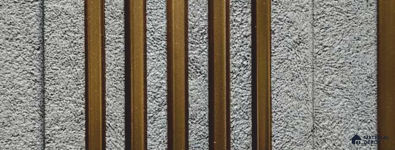 Grey Stone Louver PN 05949 8 ft x 7.9 inch Charcoal Panel - 12 mm | Suitable for Feature Wall, TV Unit & Living Room | Width is Subjected to 5% Variation