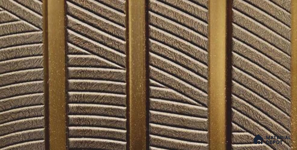 Brown Patterned Louver PN 05940 8 ft x 7.9 inch Charcoal Panel - 12 mm | Suitable for Feature Wall, TV Unit & Living Room | Width is Subjected to 5% Variation
