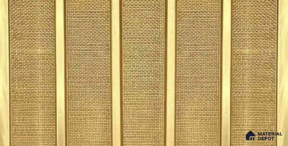 Brown Fabric Louver PN 05936 8 ft x 7.9 inch Charcoal Panel - 12 mm | Suitable for Feature Wall, TV Unit & Living Room | Width is Subjected to 5% Variation