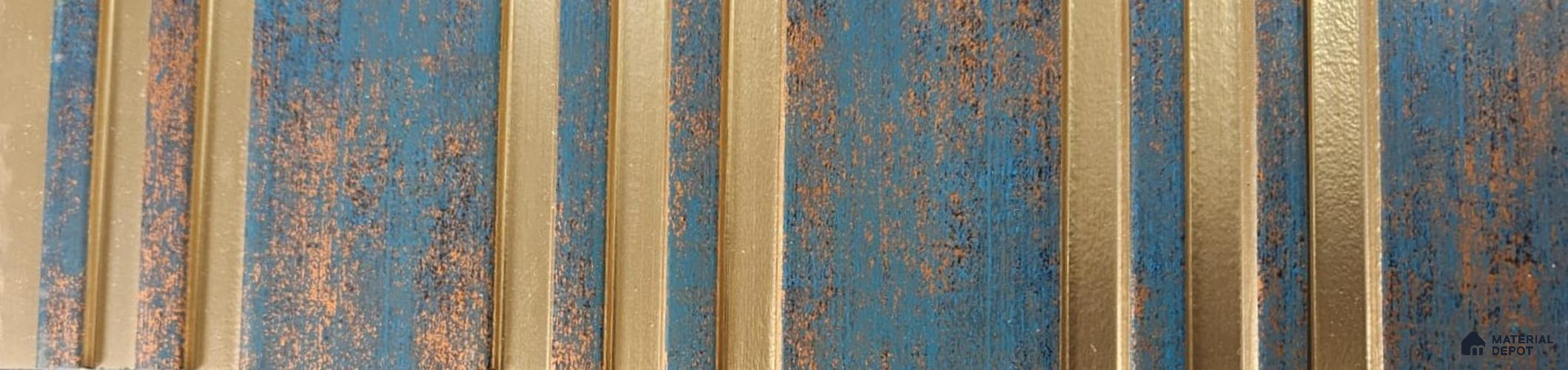 Brown Stone Louver PN 06000 8 ft x 12 inch Charcoal Panel - 7 mm | Suitable for Feature Wall, TV Unit & Living Room | Width is Subjected to 5% Variation