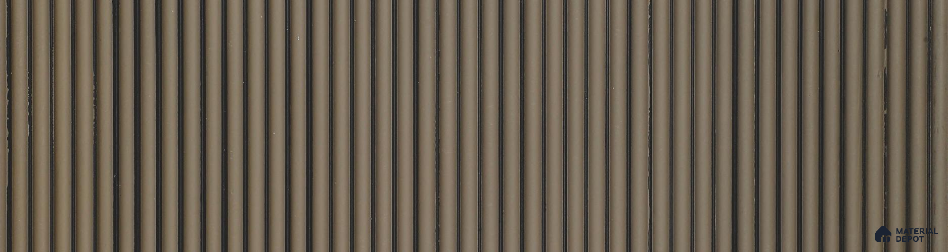 Brown Plain Colour Louver PN 06004 8 ft x 12 inch Charcoal Panel - 7 mm | Suitable for Feature Wall, TV Unit & Living Room | Width is Subjected to 5% Variation