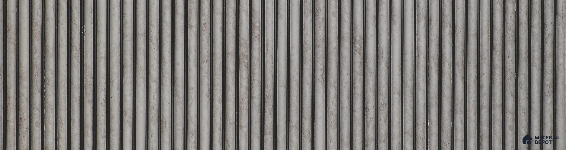 Grey Plain Colour Louver PN 06002 8 ft x 12 inch Charcoal Panel - 7 mm | Suitable for Feature Wall, TV Unit & Living Room | Width is Subjected to 5% Variation