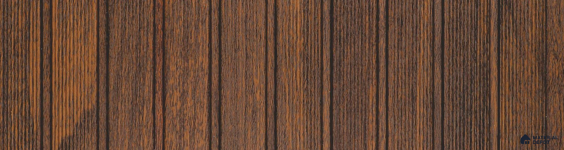 Brown Wooden Louver PN 05991 8 ft x 12 inch Charcoal Panel - 7 mm | Suitable for Feature Wall, TV Unit & Living Room | Width is Subjected to 5% Variation
