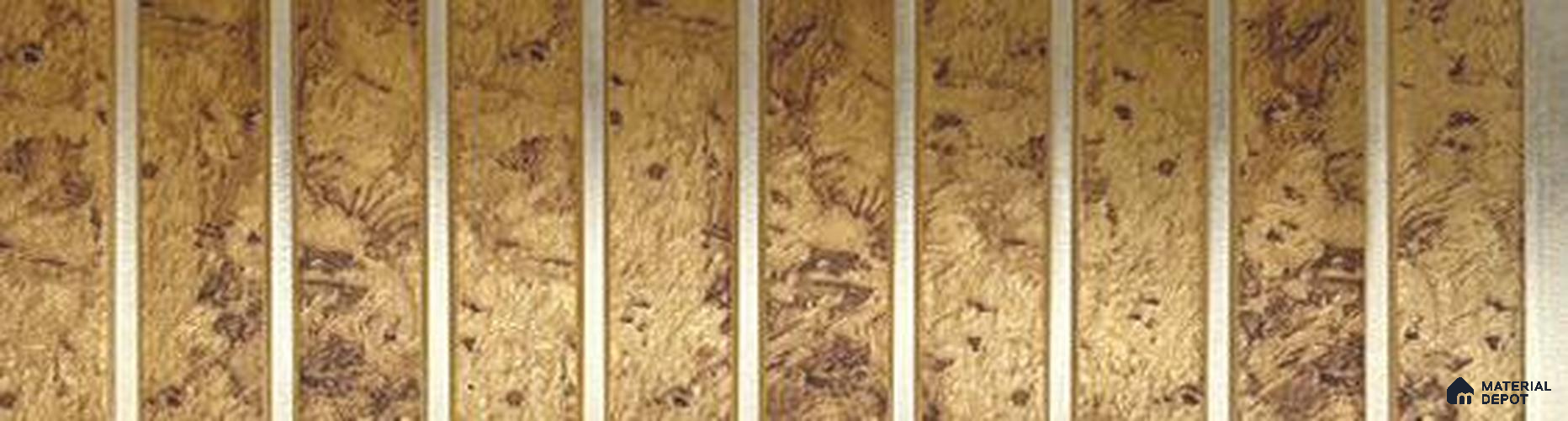 Brown Marble Louver PN 05993 8 ft x 12 inch Charcoal Panel - 7 mm | Suitable for Feature Wall, TV Unit & Living Room | Width is Subjected to 5% Variation