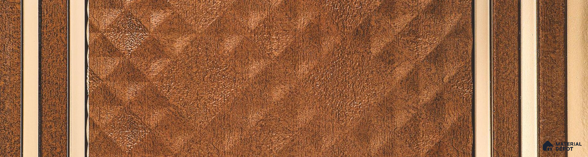 Brown Patterned Louver PN 06009 8 ft x 12 inch Charcoal Panel - 7 mm | Suitable for Feature Wall, TV Unit & Living Room | Width is Subjected to 5% Variation