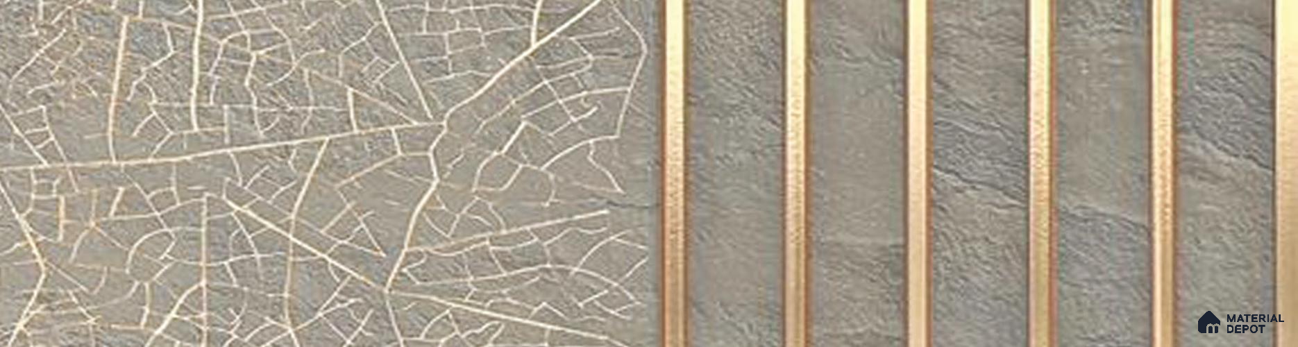 Grey Patterned Louver PN 06014 8 ft x 12 inch Charcoal Panel - 7 mm | Suitable for Feature Wall, TV Unit & Living Room | Width is Subjected to 5% Variation