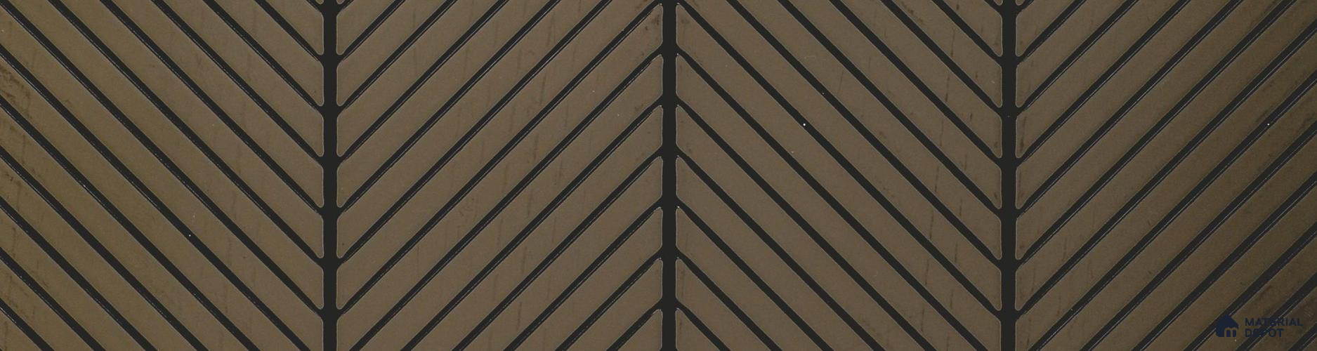 Brown Plain Colour Louver PN 06019 8 ft x 12 inch Charcoal Panel - 7 mm | Suitable for Feature Wall, TV Unit & Living Room | Width is Subjected to 5% Variation