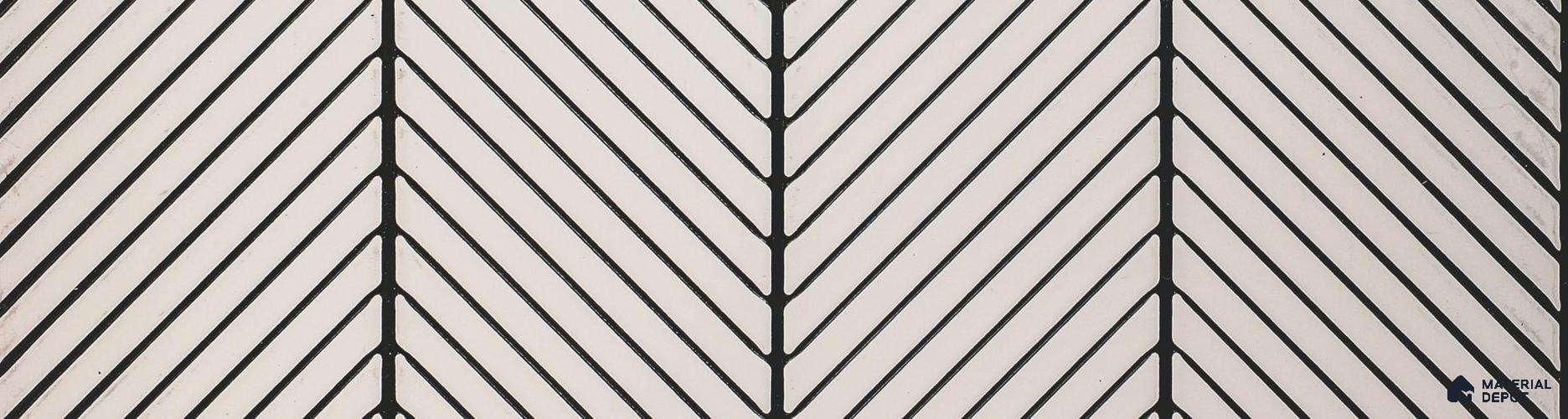 White Patterned Louver PN 06005 8 ft x 12 inch Charcoal Panel - 7 mm | Suitable for Feature Wall, TV Unit & Living Room | Width is Subjected to 5% Variation