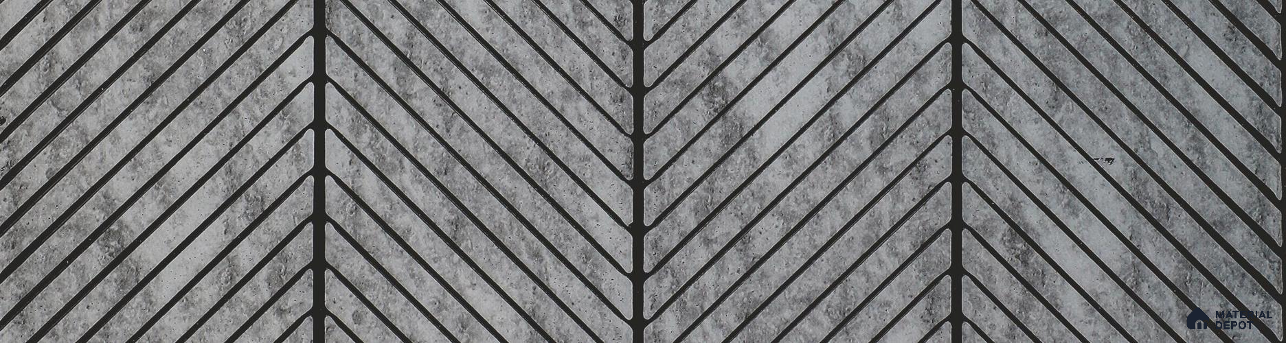 Grey Patterned Louver PN 06017 8 ft x 12 inch Charcoal Panel - 7 mm | Suitable for Feature Wall, TV Unit & Living Room | Width is Subjected to 5% Variation