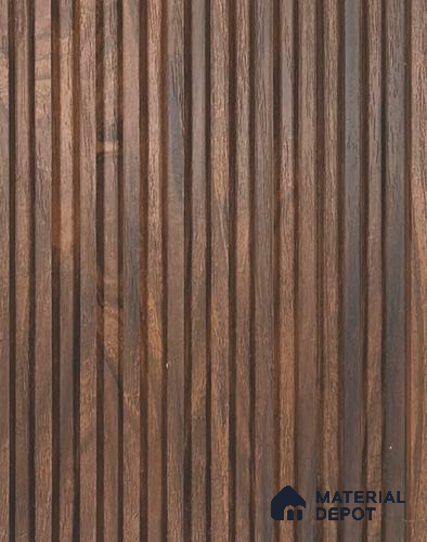 Brown Wooden Louver PN 05960 8 ft x 4.1 inch Charcoal Panel - 7 mm | Suitable for Feature Wall, TV Unit & Living Room | Width is Subjected to 5% Variation