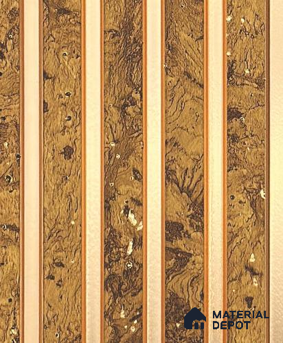 Brown Marble Louver PN 05970 8 ft x 4.4 inch Charcoal Panel - 7 mm | Suitable for Feature Wall, TV Unit & Living Room | Width is Subjected to 5% Variation