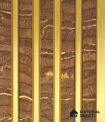 Brown Stone Louver PN 05971 8 ft x 4.4 inch Charcoal Panel - 7 mm | Suitable for Feature Wall, TV Unit & Living Room | Width is Subjected to 5% Variation