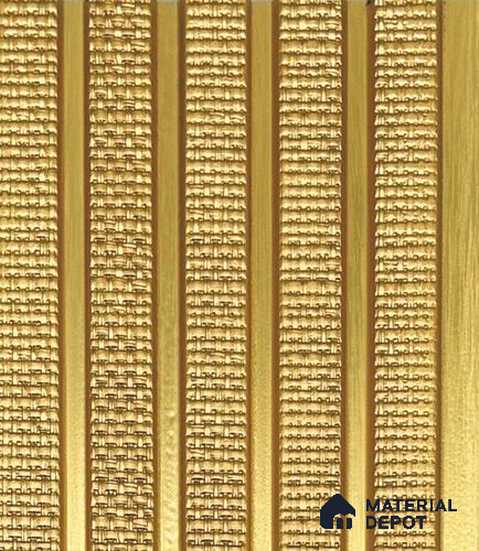 Gold Patterned Louver PN 05969 8 ft x 4.4 inch Charcoal Panel - 7 mm | Suitable for Feature Wall, TV Unit & Living Room | Width is Subjected to 5% Variation