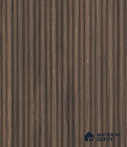 Brown Wooden Louver PN 05965 8 ft x 4.4 inch Charcoal Panel - 7 mm | Suitable for Feature Wall, TV Unit & Living Room | Width is Subjected to 5% Variation