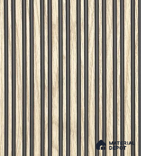 Cream Stone Louver PN 05974 8 ft x 4.7 inch Charcoal Panel - 7 mm | Suitable for Feature Wall, TV Unit & Living Room | Width is Subjected to 5% Variation