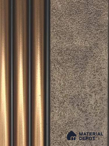 Brown Patterned Louver PN 05984 8 ft x 3.8 inch Charcoal Panel - 7 mm | Suitable for Feature Wall, TV Unit & Living Room | Width is Subjected to 5% Variation