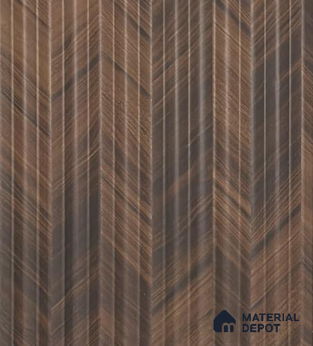 Brown Wooden Louver PN 05981 8 ft x 4.7 inch Charcoal Panel - 7 mm | Suitable for Feature Wall, TV Unit & Living Room | Width is Subjected to 5% Variation