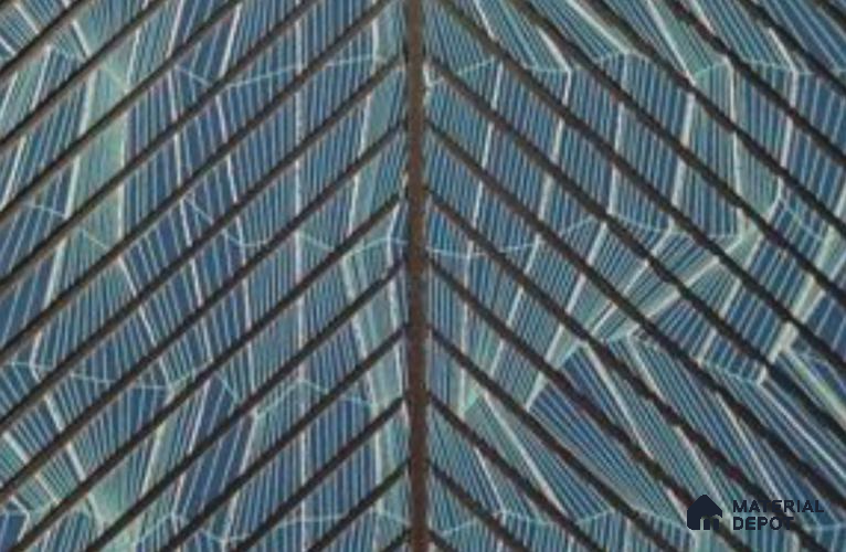 Blue Patterned Louver PN 05988 8 ft x 7.8 inch Charcoal Panel - 7 mm | Suitable for Feature Wall, TV Unit & Living Room | Width is Subjected to 5% Variation