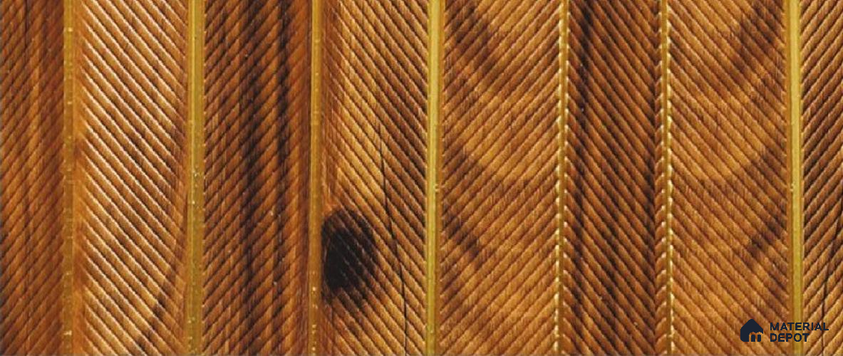 Brown Patterned Look PN 06950 8 ft x 5.9 inch Charcoal Panel/Louver - 8 mm