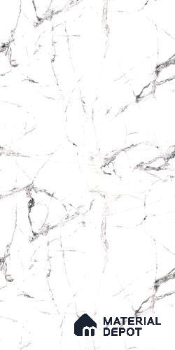 White Marble Look LM 22316 8 ft x 4 ft Texture Finish Decorative Laminate - 1 mm | Suitable for TV Unit, Wardrobe, Kitchen Cabinets