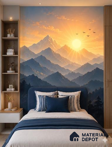 Alpine Sunrise Duco Paintable 4.5 ft x 5.3 ft CNC Made HDHMR Panel - 25 mm (4.5 feet height * 5.3 feet length)
