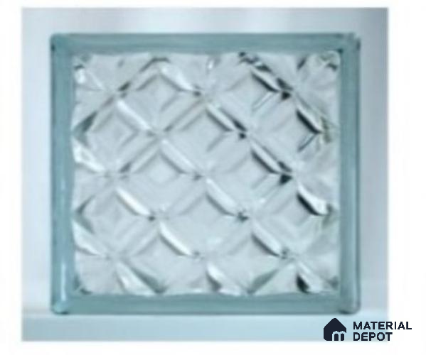 Clear Glass Block Diamond Pattern