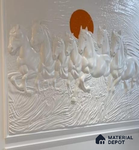 Duco Paintable Horses Customised Design MDF Board 8 ft x 4 ft - 30 mm (Half Sheet Design)