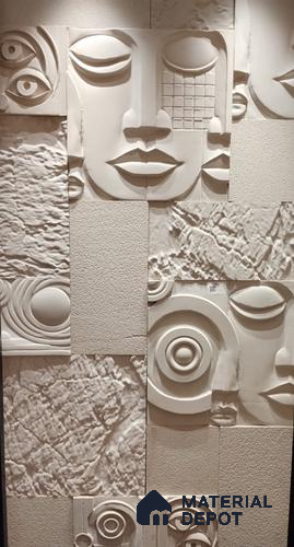 Duco Paintable Figurative Stone Wall 8 ft x 4 ft CNC Made HDHMR - 25 mm