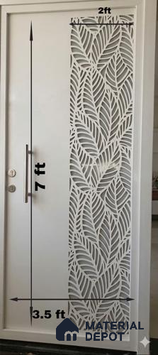 Floral Lattice Duco Paintable 8 ft x 4 ft CNC Made HDHMR Panel - 30 mm